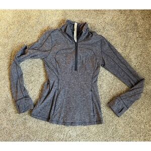 Lululemon Run Briskly 1/2 Zip Blue Womens Size‎ 6